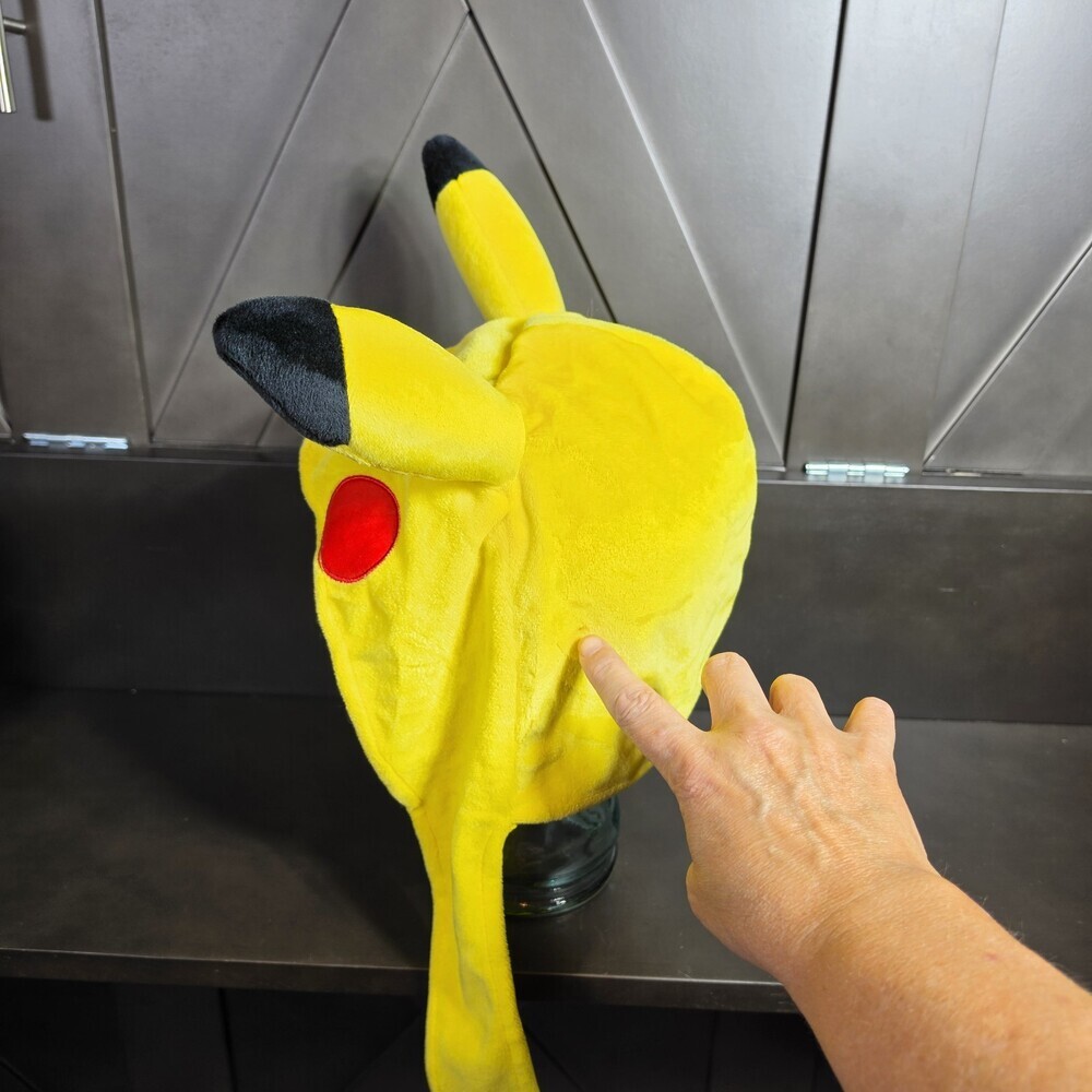 Pokémon Pikachu Beanie Costume Head Piece Hat Youth One Size - Picture 4 of 8